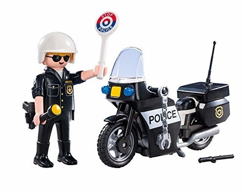 Imagen 3 de 10 de Playmobil 5648 Valija Maletin Policia Con Moto Mundo Manias