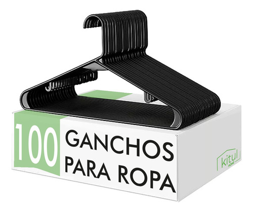 Paquete 100 Ganchos Para Ropa Económicos Grandes