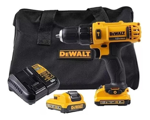 Taladro Atornillador Percutor 12v Dewalt 10mm Dcd716 + Bolso