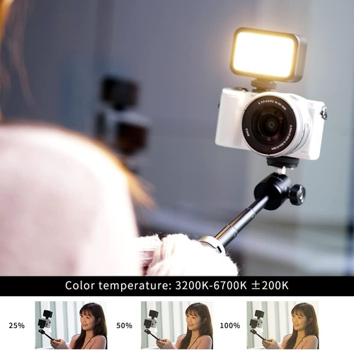 Kit Accesorios Luz Video Led Bicolor Con Trípode Y Clip