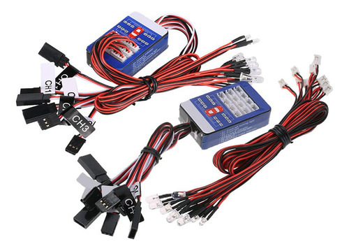 Jj 2x De Luces Intermitentes Led A Escala 1/10 Rc Compatible