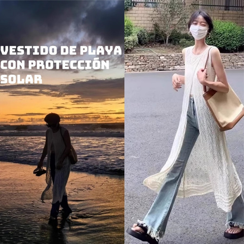 Mujer Vestido Playa Moda Verano Encaje Cubre Bikini Pareos