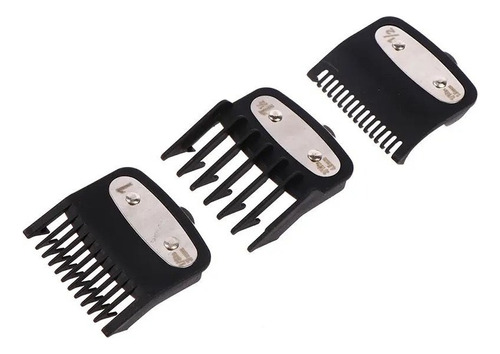 Set 3 Peines Intermedios Negro De Maquina Wahl Clip Metalico