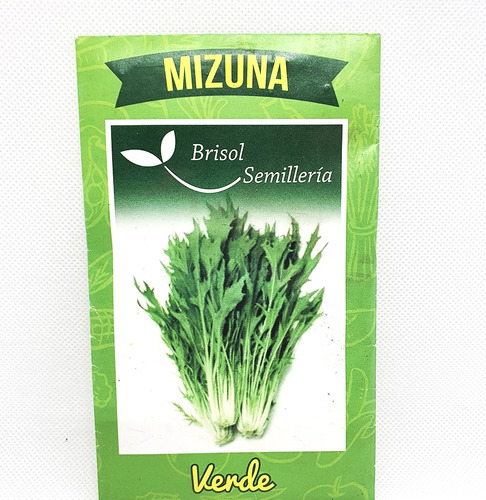Semillas Certificadas Hortaliza Mizuna Verde Huerto