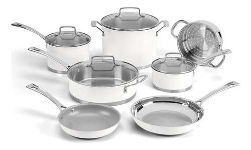 Conjunto de 11 peças Cuisinart Mw89-11 branco fosco
