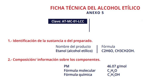 Imagen 9 de 10 de Alcohol Etílico Del 96° Alta Pureza Sin Desnaturalizar.