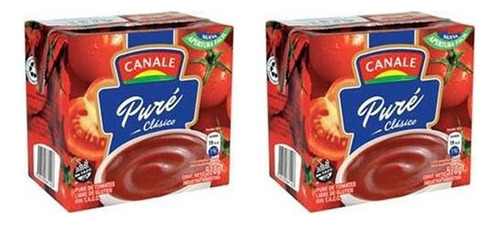 Caja De Pure De Tomate 520ml Canale Sin Tacc Pack X2