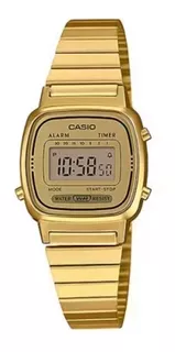 Reloj Casio La 670wga 9d Vintage Retro 100% Original Color de la correa Dorado Color del bisel Dorado Color del fondo Dorado