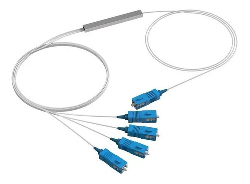 Splitter Fibra Optica Plc 1x4 Conector Sc Upc 0.9mm 1m - Iu