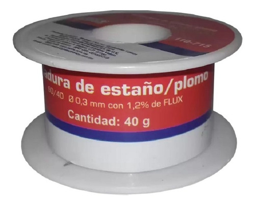 Soldadura Para Cautin Electronica 40 G Estaño Envio Gratis