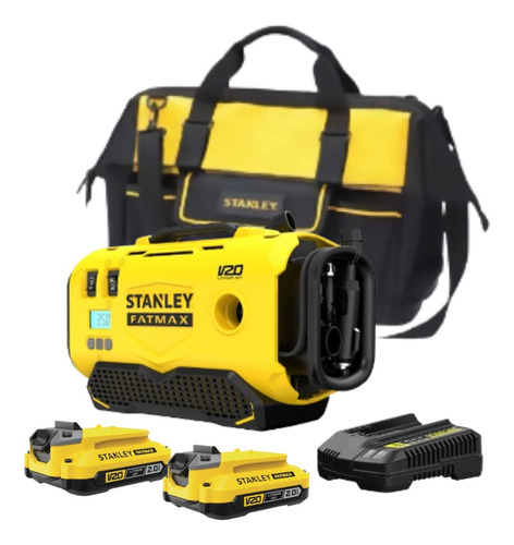 Compressor De Ar 2 Bateria 20v 2ah Sce520 Stanley Biv+ Bolsa