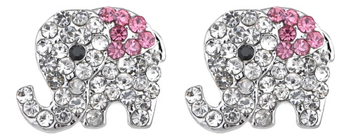 Pendientes De Elefante Con Diamantes De Imitación De Color