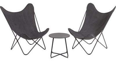 Juego De Balcon Vicenza 3 Piezas Gris Just Home Collection V