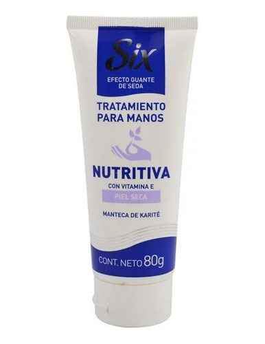 Crema De Manos Six Nutritiva Manteca De Cacao 80g