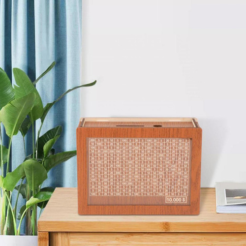 Hucha De Madera, Hucha Con Contador, Caja De Ahorro De