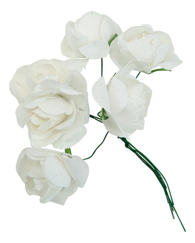 Ramo Flores De Papel 3cm Con Cabo Artificiales Souvenir X6u