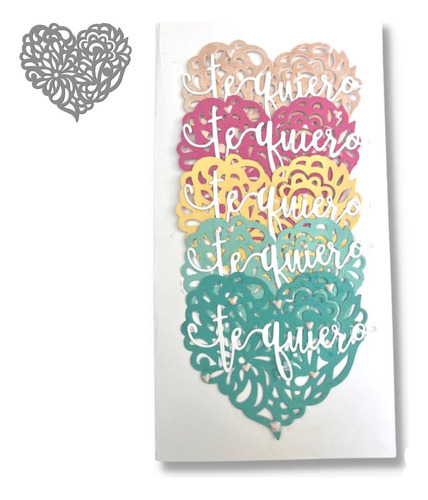 Scrapbook Suaje Corte Tarjeta Troquel Amor Corazon Calado