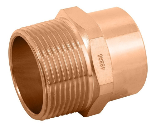 Conector Cobre Rosca Exterior 1-1/4'' Foset 48895 Color Dorado