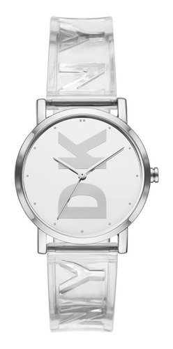 Reloj Mujer Dkny Soho Logo Color de la correa Transparente