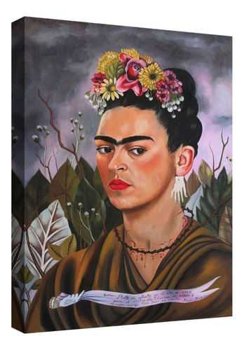 Cuadro Decorativo Canvas Coleccion Frida Kahlo 60x45 Color Frida 1940 Armazón Natural