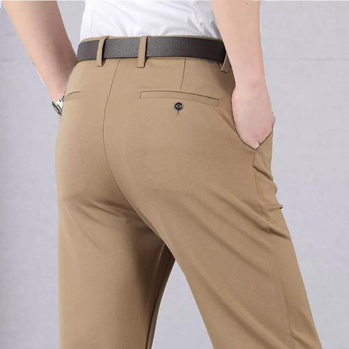 Pantalones Clásicos De Alta Elasticidad Para Hombre, Pantalo