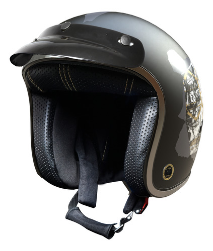 Casco Moto Abierto Vertigo Vintage Scrash. Gravedad X