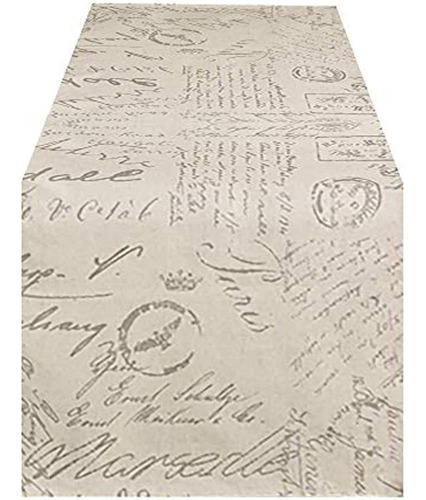 Saro Lifestyle 0044n1672b Guión Vintage Print Design Table R