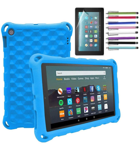 Forro Estuche Blue Tablet Amazon Fire Hd 8 Pulgadas 2020 