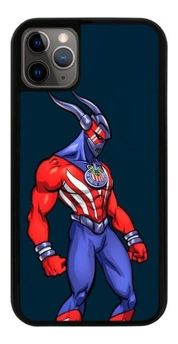 Funda Uso Rudo Tpu Para iPhone Chivas Futbol Fondo Azul Moda