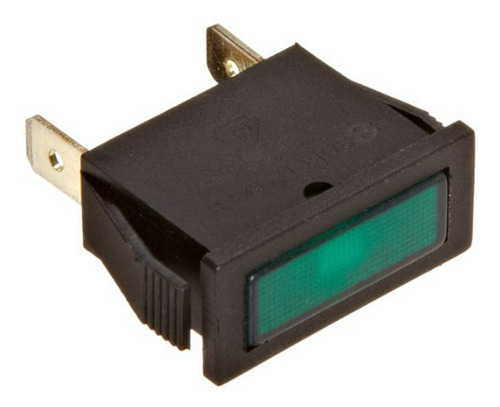 Lámpara Piloto Indicadora Rectangular, Verde, 250 Vac (paque