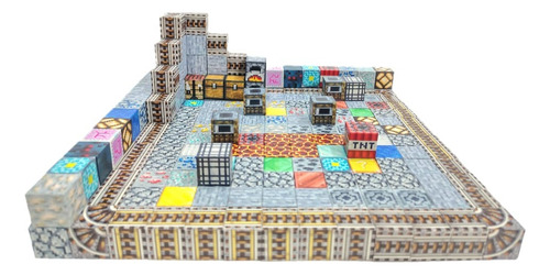 Juego Bloques Magnéticos Minecraft Cubos 224pzs+ 7personajes