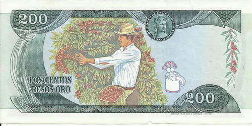 Colombia 200 Pesos, 20 De  Julio 1974