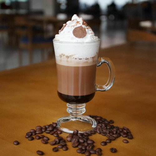 Kit 6 Taças Capuccino Café Expresso 250ml Alça Vidro Xícara