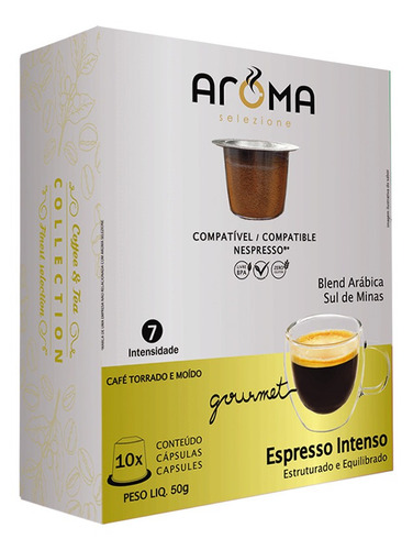 10 Cápsulas Para Nespresso | Café Intenso | Cápsula Aroma