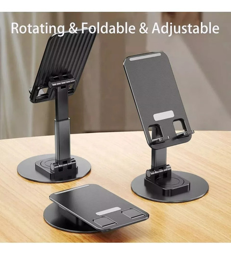 Base Soporte Para Celular Ajustable Escritorio Plegable 3 Pz