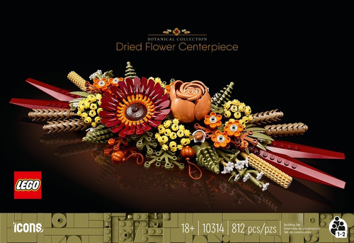 Kit De Construcción Lego Icons Centro De Flores Secas 10314