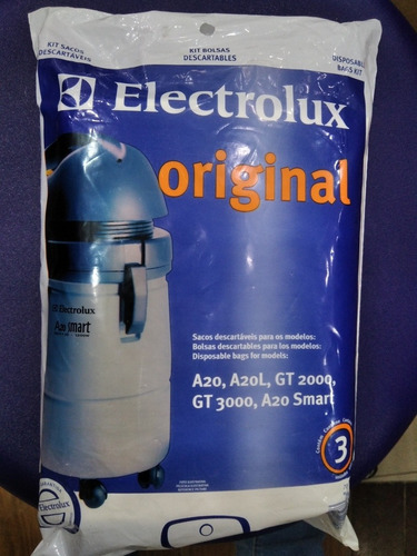 Kit Bolsas Aspiradora Electrolux Original A20 Gt2000 Gt3000 