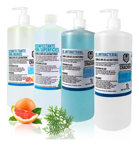 Gel Antibacterial Para Manos Desinfectante 1 Litro