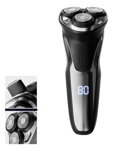 Afeitadora Eléctrica Recargable 3d Para Hombre, Resistente A