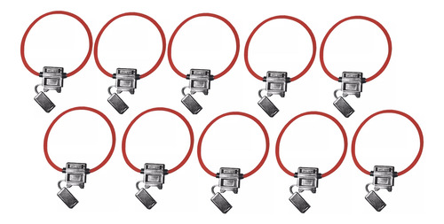 10 Pzs De Portafusible Calibre 16 Porta Clavija Reforzado