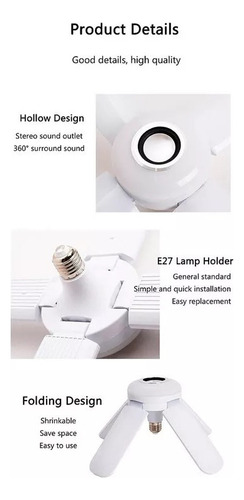 New.. Ventilador De Lámpara De Techo Musical Bluetooth