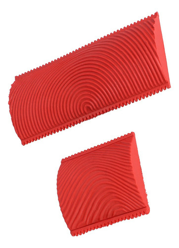 Juego De 2 Brochas De Goma Con Efecto De Grano De Madera Den