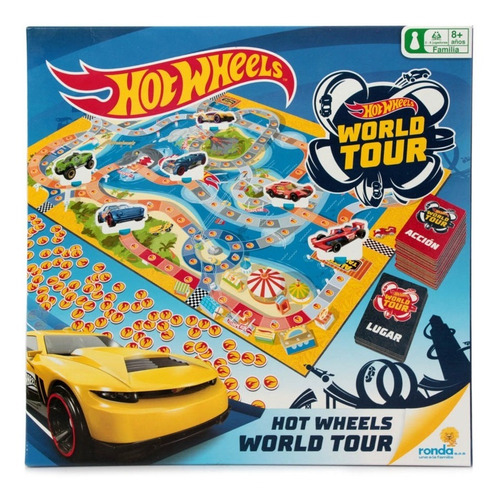 Juego De Mesa Ronda Hot Wheels World Tour, Original Familiar