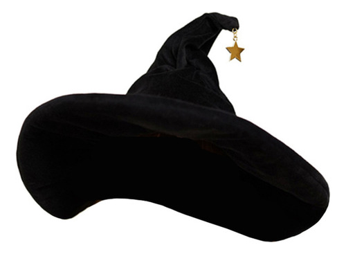 Accesorio De Disfraz: Sombrero De Bruja Negro Grande Par [u]
