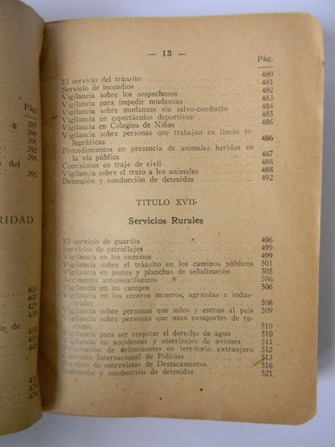 Manual Carabineros De Chile 1era Ed. 1935 Texto Estudio (Usado)