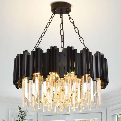 Black Crystal Chandelier Modern Crystal Chandelier For