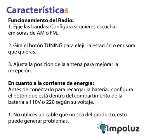Radio Am Fm Recargable Multibandas Con Celda Solar Bluetooth