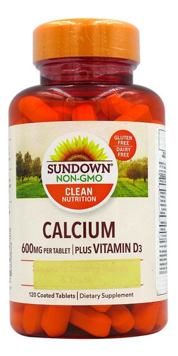 Sundown Calcium 600mg 120caps + Vitamina D3 Calcio