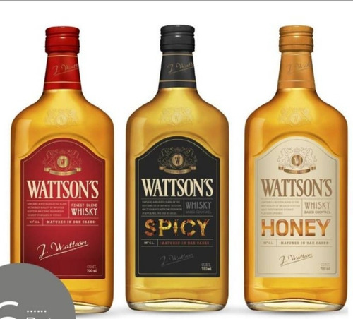 Whisky Wattsons Combo Promoción 3 Variedades 700cc C/u 