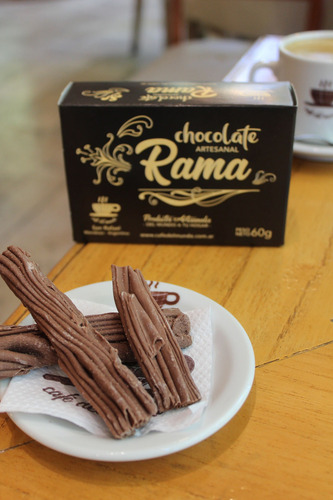 Chocolate En Rama Artesanal, Café Del Mundo, Caja X 60g